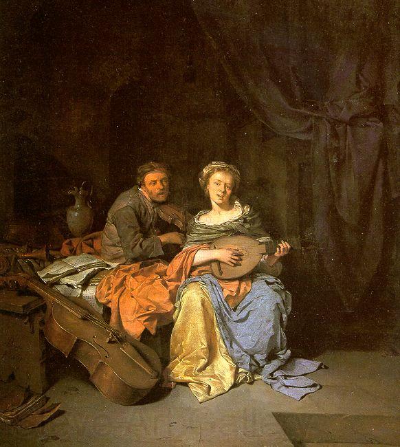 BEGA, Cornelis The Duet  hgg Norge oil painting art